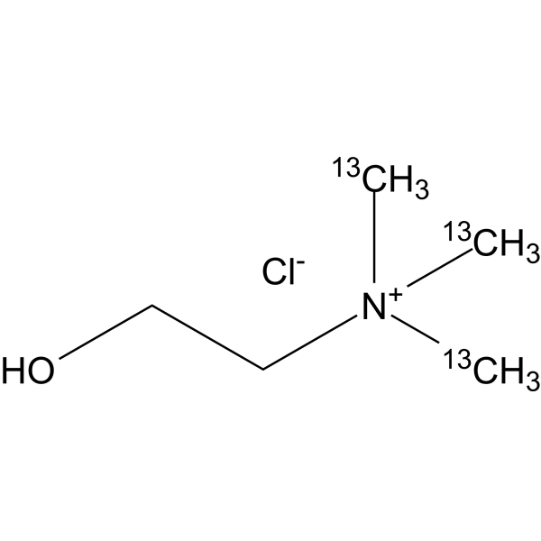 Choline Chloride-<sup>13</sup>C<sub>3</sub> Chemical Structure