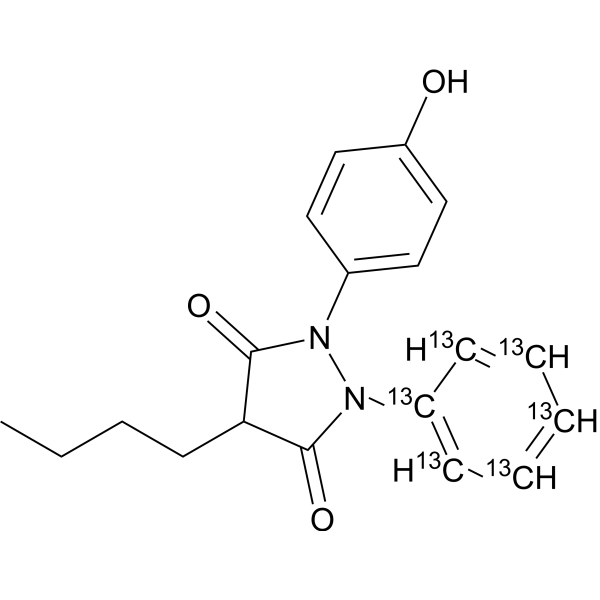 Oxyphenbutazone-<sup>13</sup>C<sub>6</sub> Chemical Structure