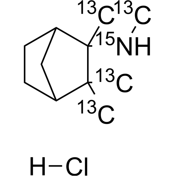 Mecamylamine hydrochloride-<sup>13</sup>C<sub>4</sub>,<sup>15</sup>N Chemical Structure