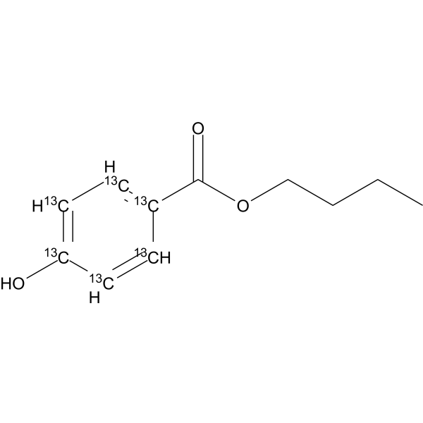 Butylparaben-<sup>13</sup>C<sub>6</sub> Chemical Structure