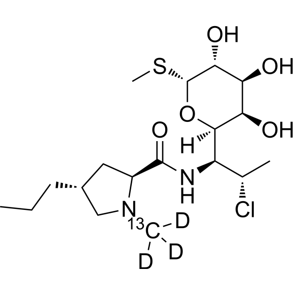 Clindamycin-<sup>13</sup>C,d<sub>3</sub> Chemical Structure