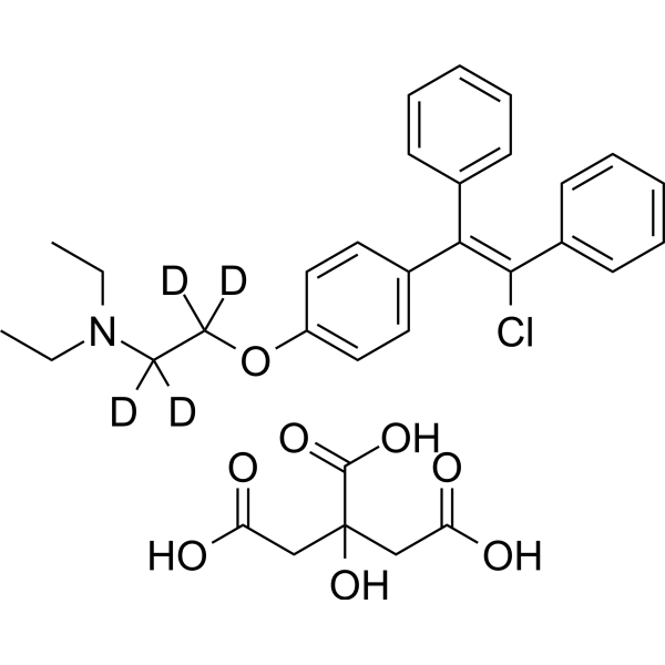 Zuclomiphene-d<sub>4</sub> citrate Chemical Structure