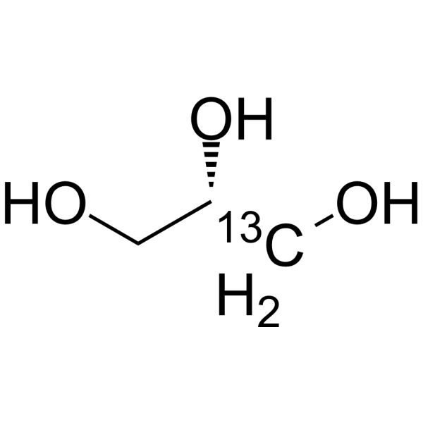 D-Glycerol-3-<sup>13</sup>C Chemical Structure