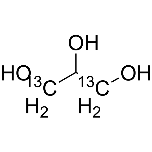 Glycerol-<sup>13</sup>C<sub>2</sub> Chemical Structure