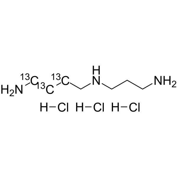Spermidine-<sup>13</sup>C<sub>4</sub> hydrochloride Chemical Structure