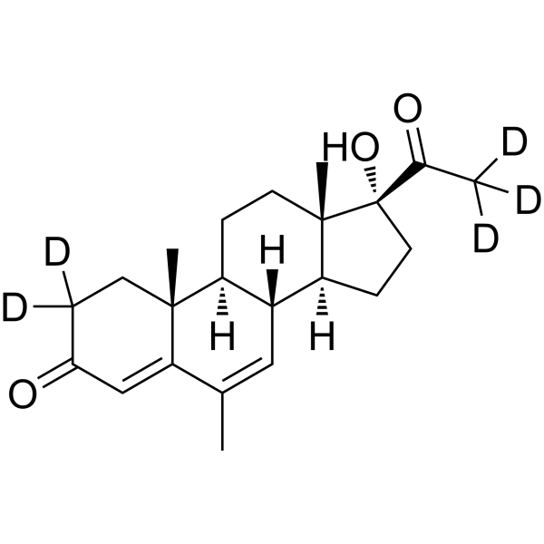 Megestrol-d<sub>5</sub> Chemical Structure