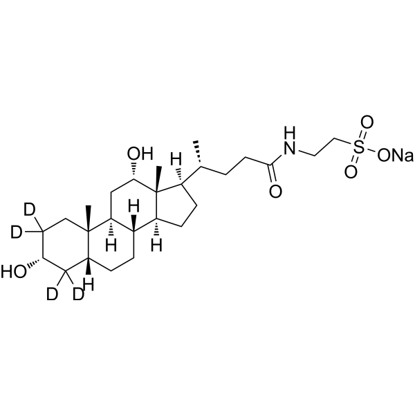 Taurodeoxycholic acid-d<sub>4</sub> sodium Chemical Structure