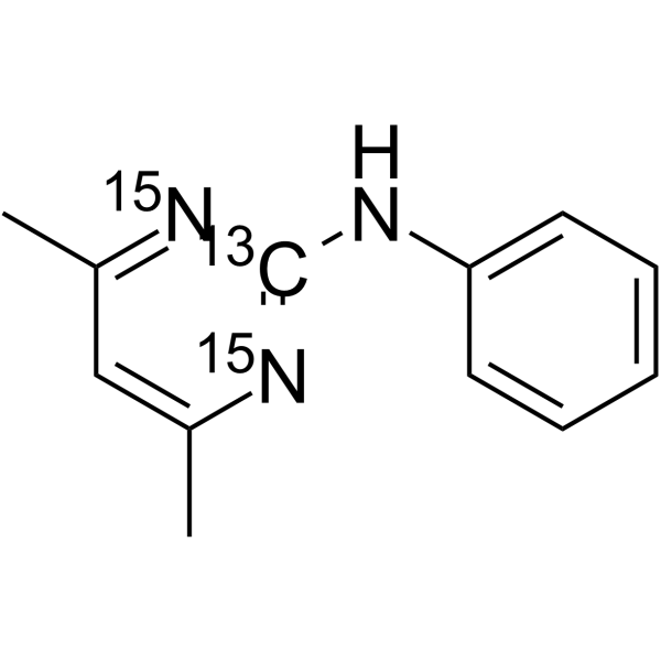 Pyrimethanil-<sup>13</sup>C,<sup>15</sup>N<sub>2</sub> Chemical Structure