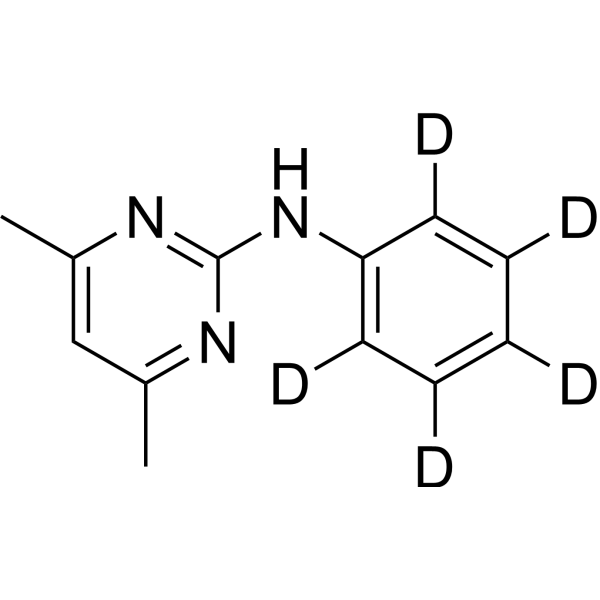 Pyrimethanil-d<sub>5</sub> Chemical Structure