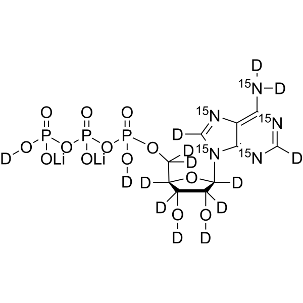 ATP-<sup>15</sup>N<sub>5</sub>,d<sub>14</sub> dilithium Chemical Structure