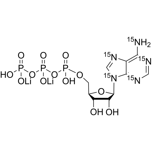 ATP-<sup>15</sup>N<sub>5</sub> dilithium Chemical Structure