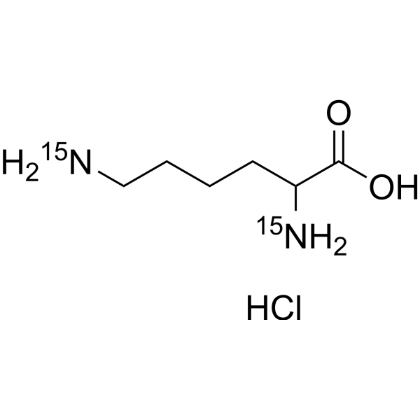 DL-Lysine-<sup>15</sup>N<sub>2</sub> hydrochloride Chemical Structure