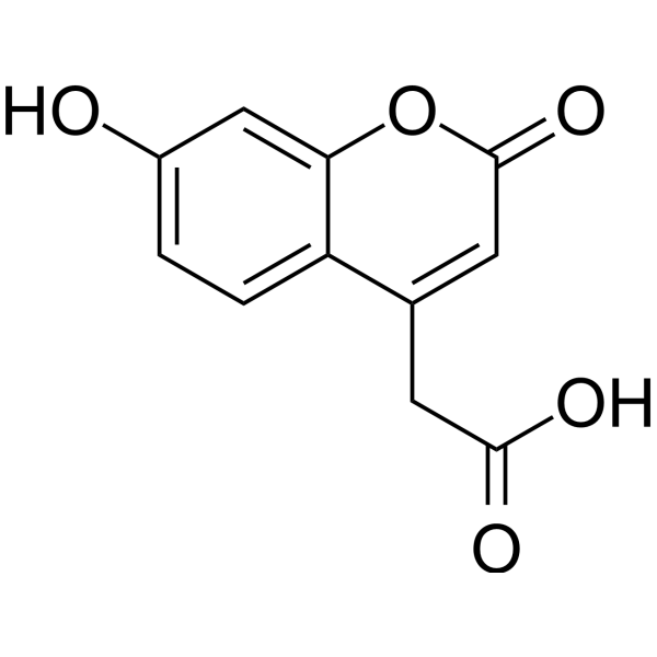 7-Hydroxycoumarin-4-acetic acid Chemical Structure
