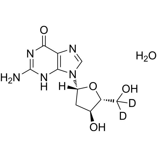 2'-Deoxyguanosine-d<sub>2</sub> monohydrate Chemical Structure