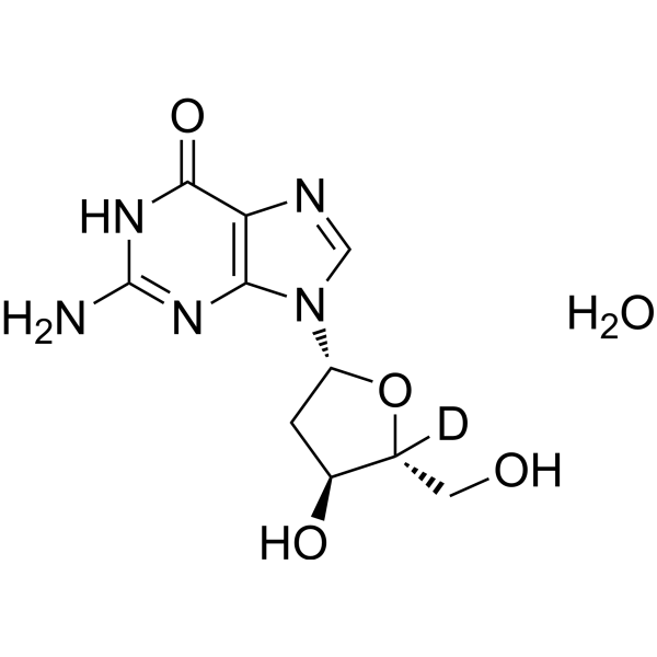 2'-Deoxyguanosine-d monohydrate Chemical Structure