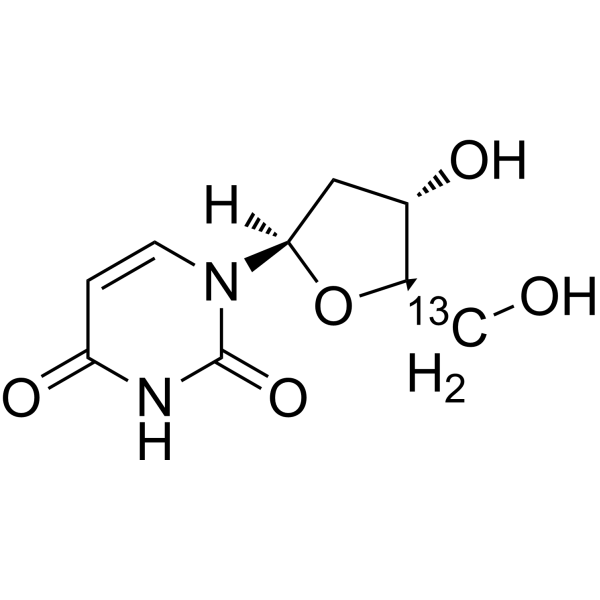 2'-Deoxyuridine-5′-<sup>13</sup>C Chemical Structure
