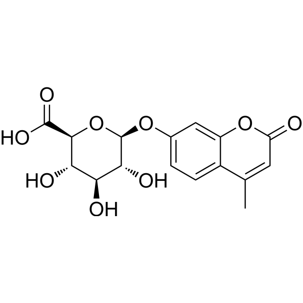 4-Methylumbelliferyl-β-D-glucuronide Chemical Structure