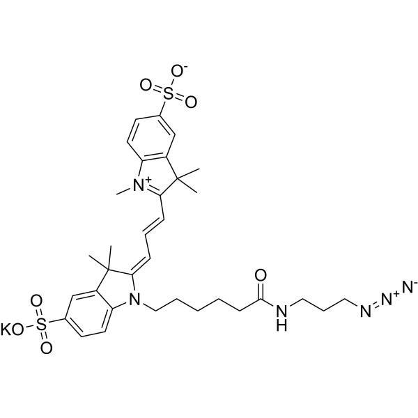Sulfo-cyanine3 azide potassium Chemical Structure