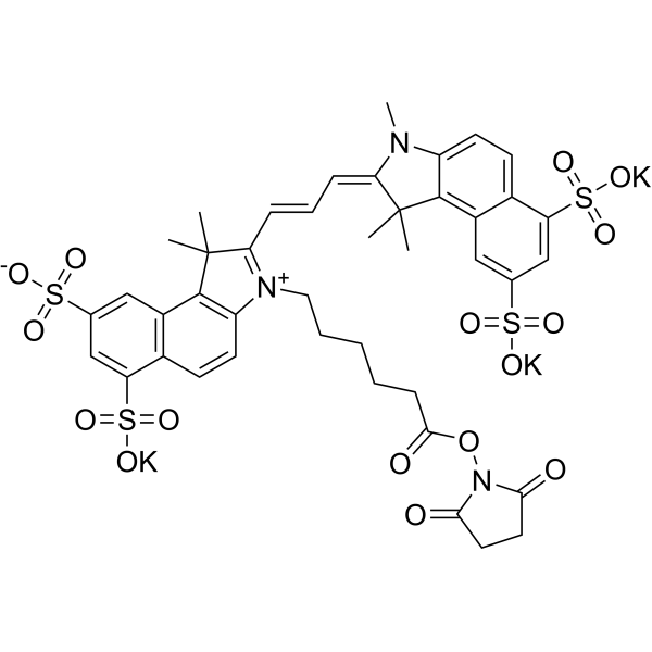 Sulfo-<em>cyanine3</em>.5 NHS ester tripotassium