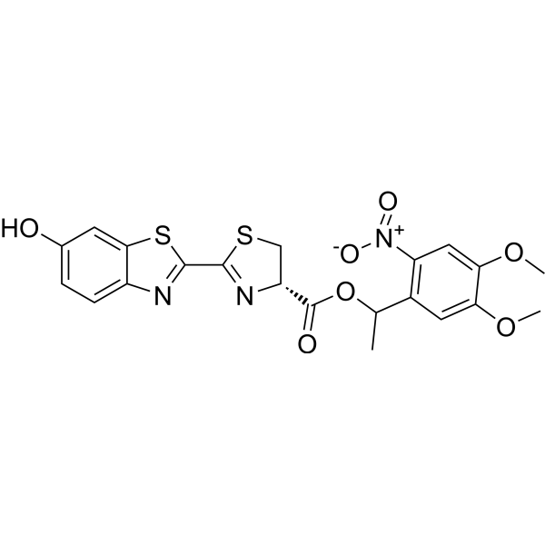 DMNPE-caged D-luciferin Chemical Structure