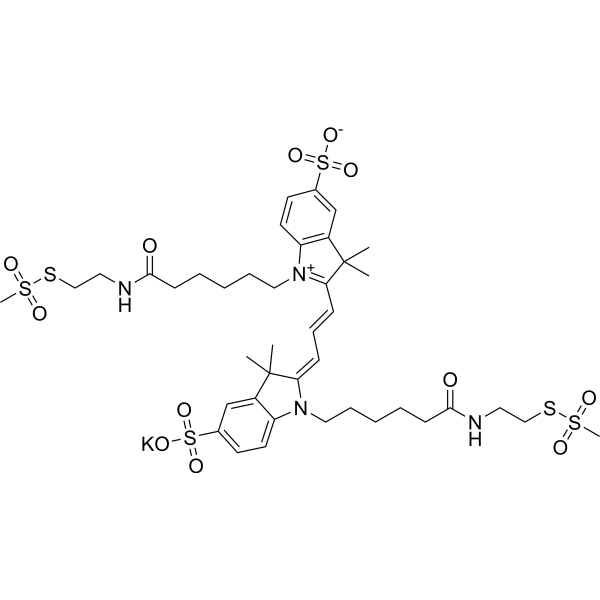 Cyanine 3 Bisfunctional MTSEA Dye potassium Chemical Structure