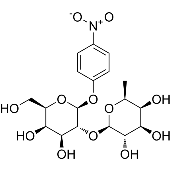 4-Nitrophenyl 2-O-(β-L-Fucopyranosyl)-β-D-Galactopyranoside Chemical Structure