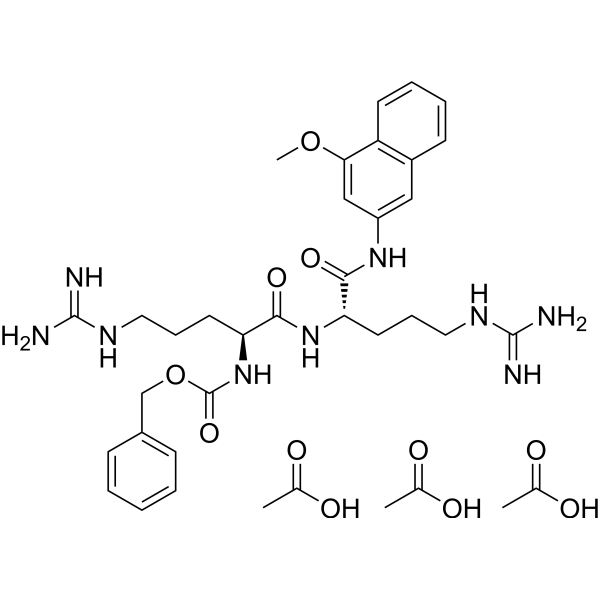 Z-Arg-Arg-4MβNA triacetate Chemical Structure