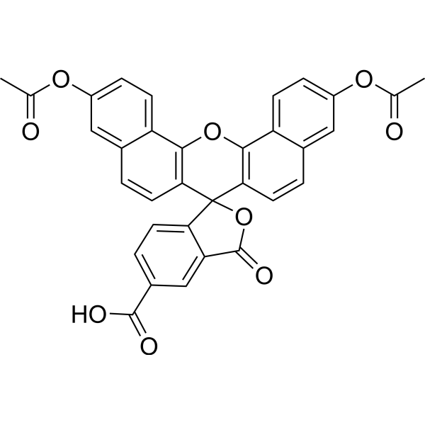 5(6)-Carboxynaphthofluorescein diacetate Chemical Structure