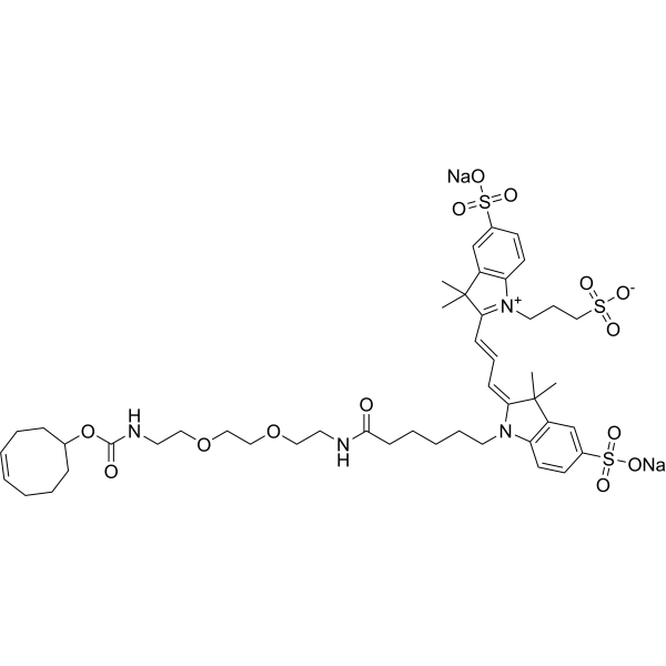 Sulfo-Cy3-PEG2-TCO disodium Chemical Structure