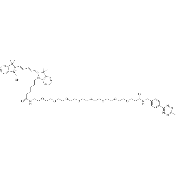 Cy5-PEG8-Tetrazin Chemical Structure
