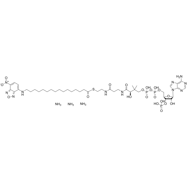 16-NBD-16:0 Coenzyme A triammonium Chemical Structure