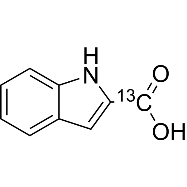 Indole-2-carboxylic acid-<sup>13</sup>C Chemical Structure