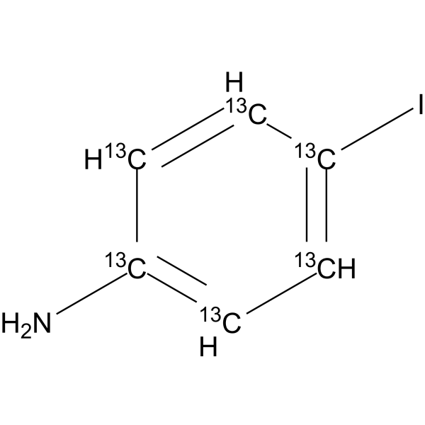 4-Iodoaniline-<sup>13</sup>C<sub>6</sub> Chemical Structure