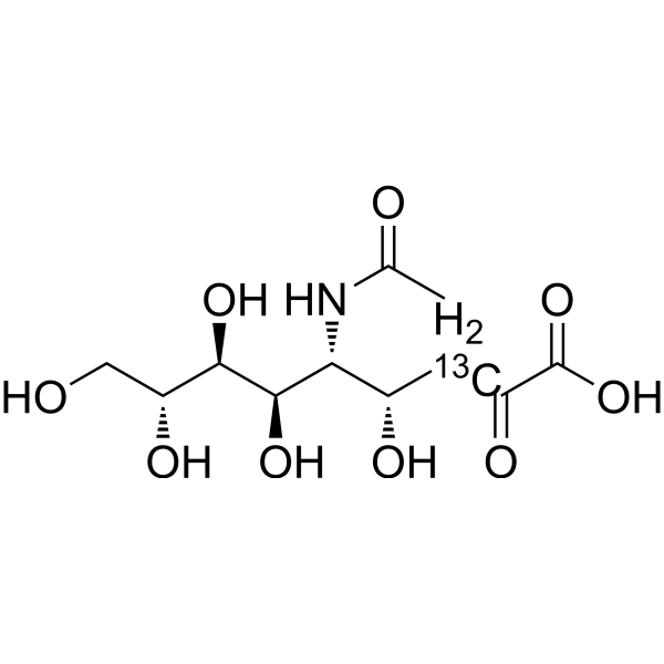 N-Acetylneuraminic acid-<sup>13</sup>C-2 Chemical Structure