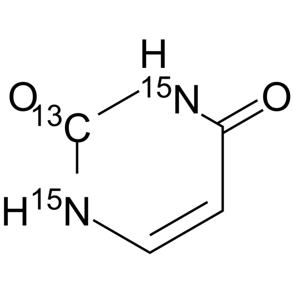 Uracil-<sup>13</sup>C<sub>2</sub>,<sup>15</sup>N<sub>2</sub> Chemical Structure
