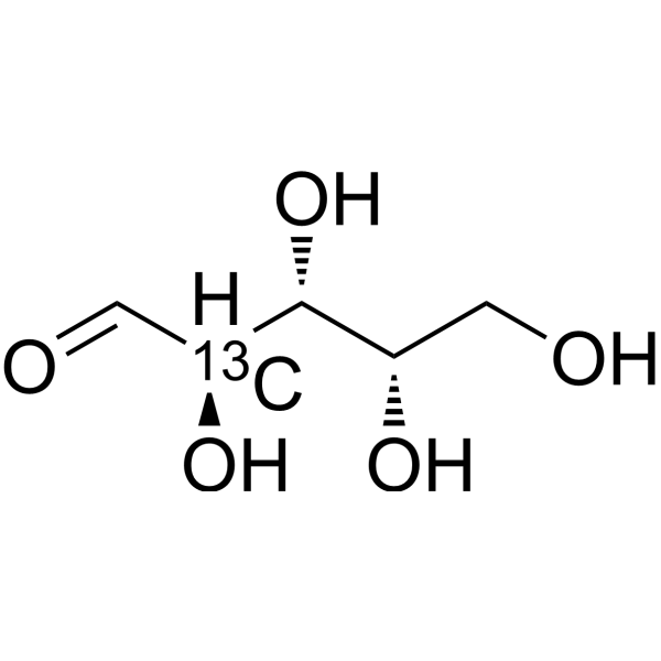 L-(+)-Lyxose-<sup>13</sup>C Chemical Structure