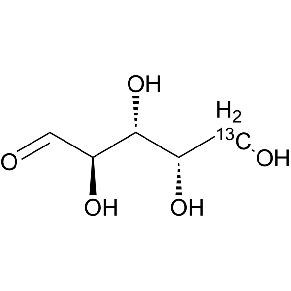 L-(+)-Lyxose-<sup>13</sup>C-1 Chemical Structure