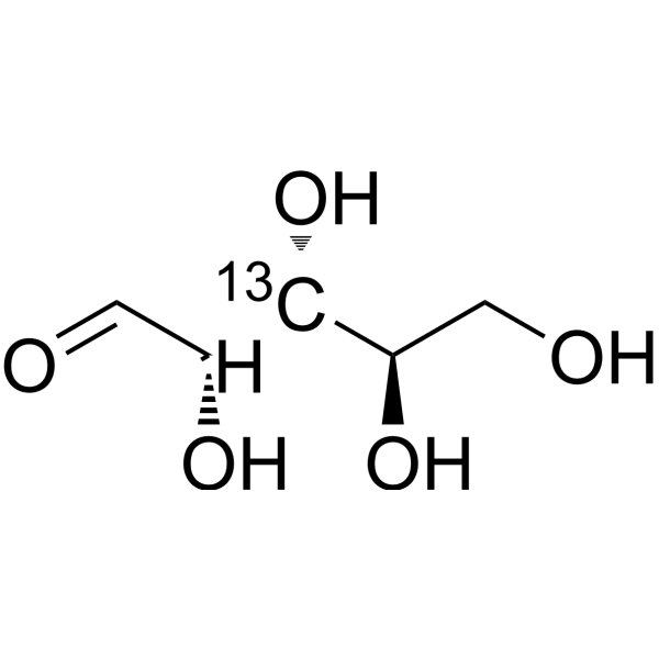 D-Arabinose-<sup>13</sup>C Chemical Structure