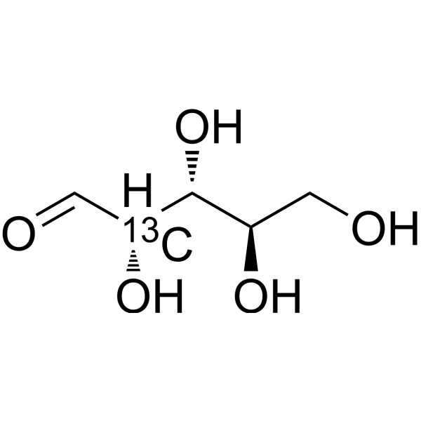 D-Arabinose-<sup>13</sup>C-3 Chemical Structure