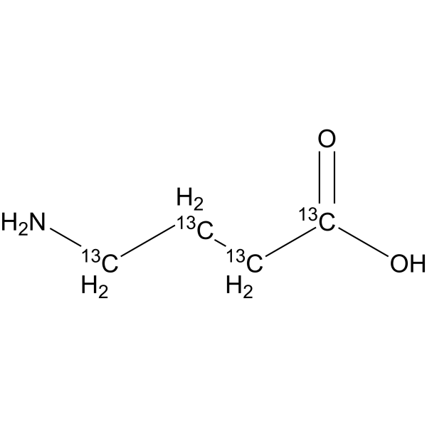 γ-Aminobutyric acid-<sup>13</sup>C<sub>4</sub> Chemical Structure