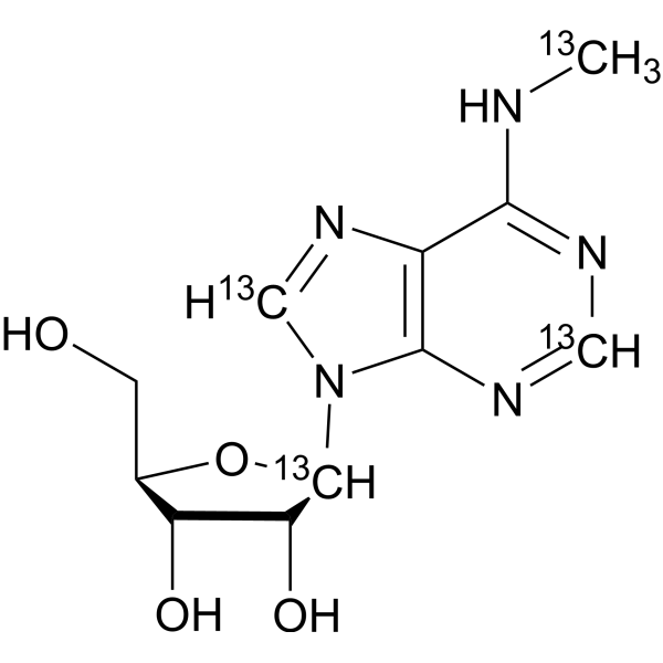 N6-Methyladenosine-<sup>13</sup>C<sub>4</sub> Chemical Structure