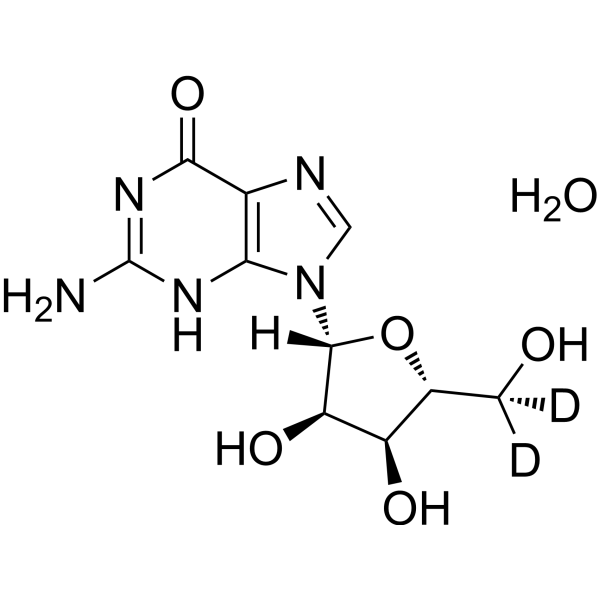 Guanosine-d<sub>2</sub> hydrate Chemical Structure