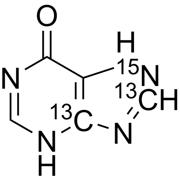 Hypoxanthine-13C2,15N-<em>1</em>