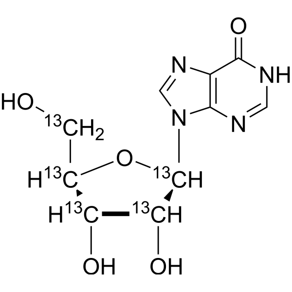 Inosine-<sup>13</sup>C<sub>5</sub> Chemical Structure