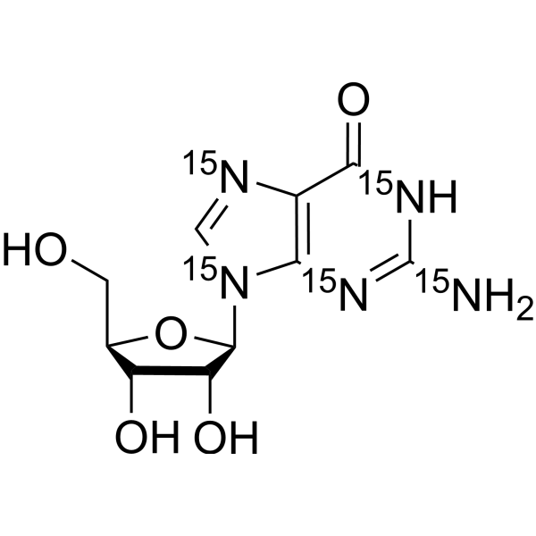Guanosine-<sup>15</sup>N<sub>5</sub> Chemical Structure