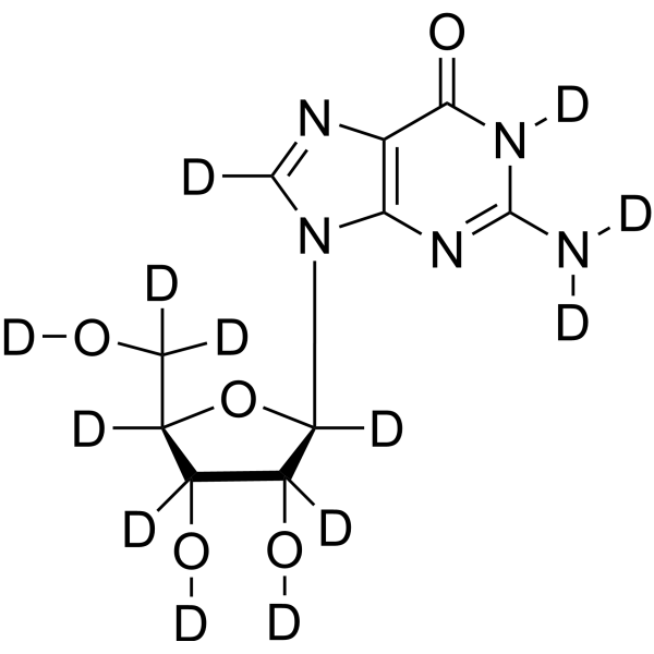 Guanosine-d<sub>13</sub> Chemical Structure