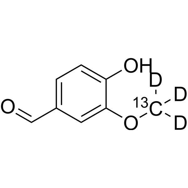 Vanillin-<sup>13</sup>C,d<sub>3</sub> Chemical Structure