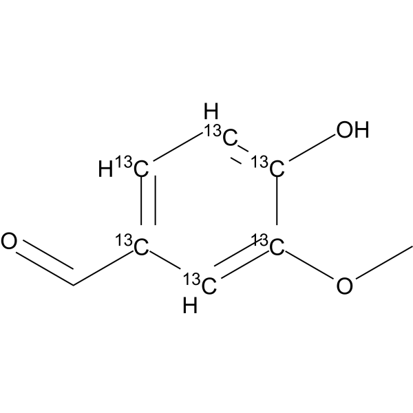 Vanillin-<sup>13</sup>C<sub>6</sub> Chemical Structure