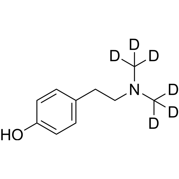 Hordenine-d<sub>6</sub> Chemical Structure