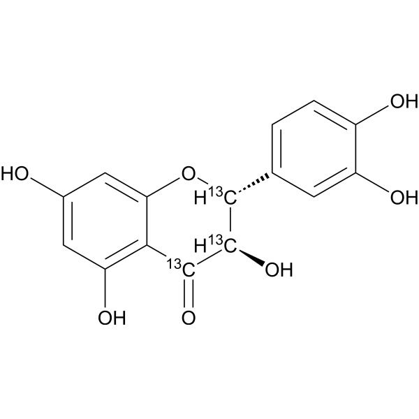 (±)-Taxifolin-<sup>13</sup>C<sub>3</sub> Chemical Structure